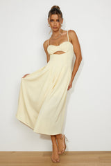Sunniest Times Midi Dress Yellow