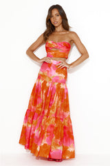 Ayla Top Orange Floral