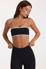 Soft Active Bandeau Sports Bra in Black