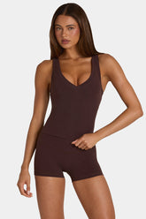 Soft Active Tank Top in Espresso