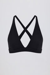 Soft Active Cross-Back Sports Bra in Black