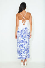 SEVEN WONDERS Valencia Midi Dress Blue White