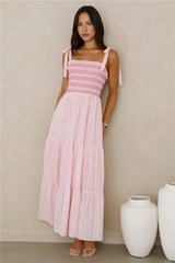 Twirl Delight Maxi Dress Pink