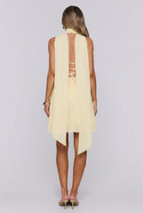 Hot Girl Holiday Strapless Mini Dress Yellow