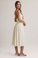 Modal A-Line Midaxi Dress in Floral Print